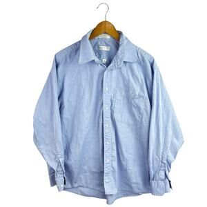 The Executive Suite Men's Blue Pocket Long Sleeve Button Down Shirt Top 16 1/2